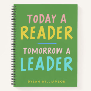 Personalisiertes Lesetagebuch Schüler Kind Zitat Notizbuch