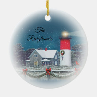 Personalisiertes Leuchtturm Nauset Keramik Keramik Ornament