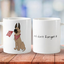 Personalisiertes Liebe dich Süßer Hund Cartoon Wei