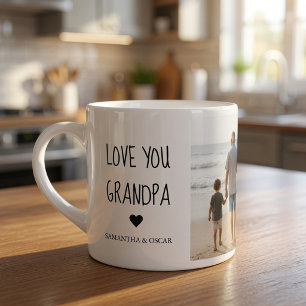 Personalisiertes Lieber Opa Foto Espressotasse