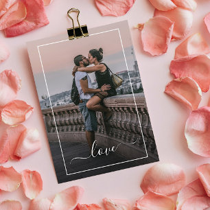 Personalisiertes Liebesfoto und einfaches Liebeszi Karte