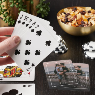 Personalisiertes Liebespaar-Bild mit Liebestext Spielkarten
