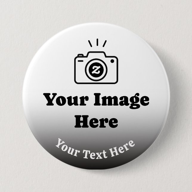 Personalisiertes Lieblingsfoto mit Text Button (Vorderseite)