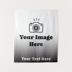 Personalisiertes Lieblingsfoto mit Text Wandteppich