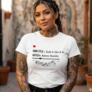 Personalisiertes Lieblingslied Titel T-Shirt