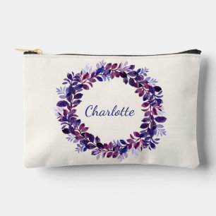 Personalisiertes Lila Brautparty Zubehörtasche
