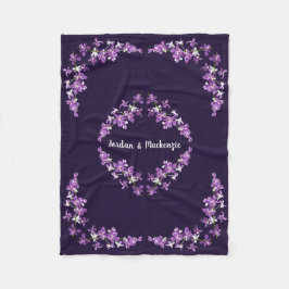 Personalisiertes Lila Dendrobium Orchids Motif Fleecedecke