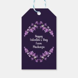Personalisiertes Lila Dendrobium Orchids Motif Geschenkanhänger