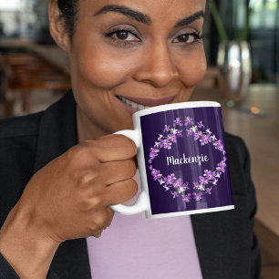 Personalisiertes Lila Dendrobium Orchids Motif Kaffeetasse