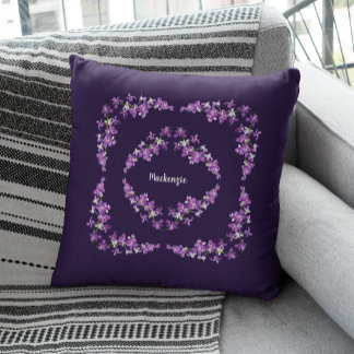 Personalisiertes Lila Dendrobium Orchids Motif Kissen