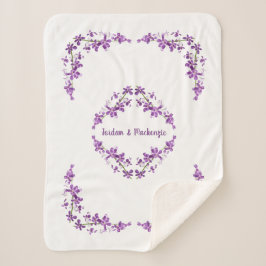 Personalisiertes Lila Dendrobium Orchids Motif Sherpadecke