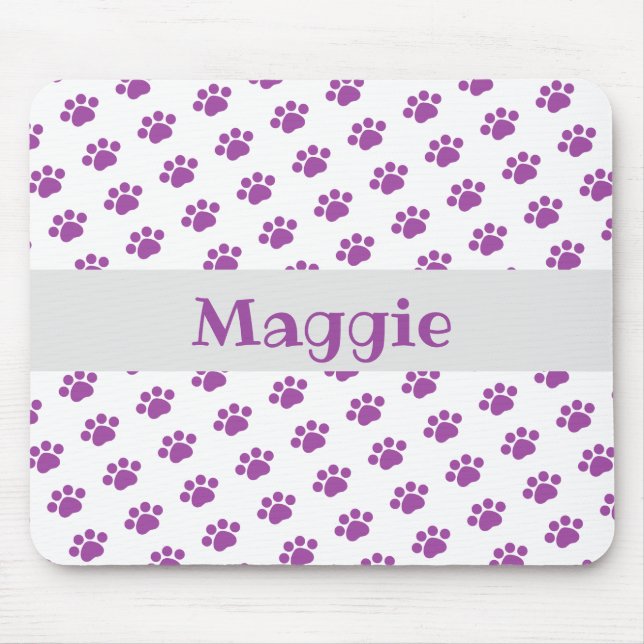 Personalisiertes Lila Druckmuster Mousepad (Vorne)