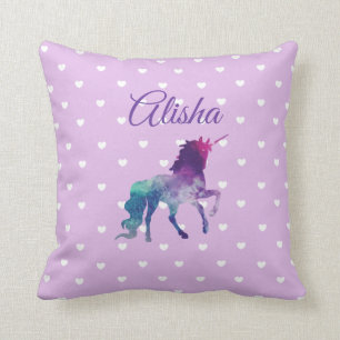 Personalisiertes Lila Einhornkissen für Kleines Mä Kissen