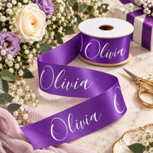 Personalisiertes lila elegantes Satinname