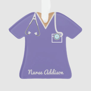 Personalisiertes Lila Geschenk für Krankenschweste Ornament