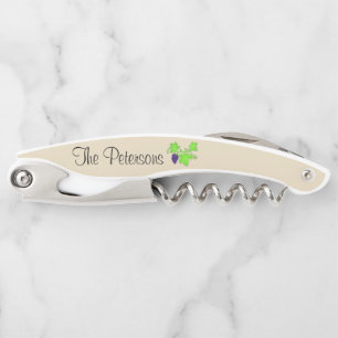 Personalisiertes lila Grapes~Green Kellnermesser