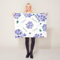 Personalisiertes Lila Hydrangea-Aquarell-Baby