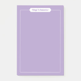 Personalisiertes Lila Memo Pad, benutzerdefinierba Post-it Klebezettel