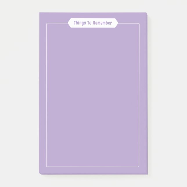 Personalisiertes Lila Memo Pad, benutzerdefinierba Post-it Klebezettel (Vorderseite)
