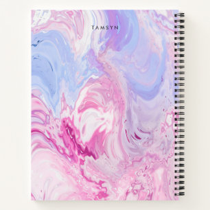 Personalisiertes Lila rosa Minimalistisches Sketch Notizbuch