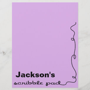 Personalisiertes Lila Scribble Pad