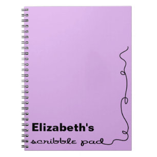 Personalisiertes Lila Scribble Pad Notizblock