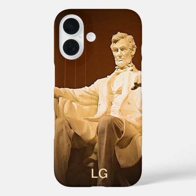 Personalisiertes Lincoln Memorial Apple iPhone Cas iPhone 16 Hülle (Rückseite)