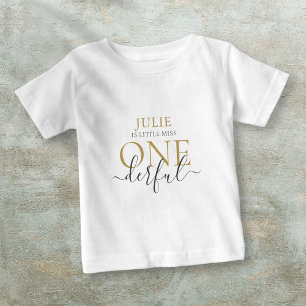 Personalisiertes Little Miss ONEderful Baby T-Shir T-shirt