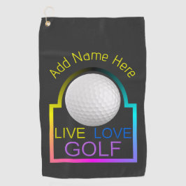 Personalisiertes Live-Liebe Golfhandtuch