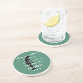 Personalisiertes Loch in einer Höhle GOLFER Sandstein Untersetzer