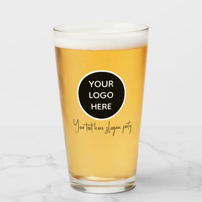Personalisiertes Logo Business Text Black Script B Glas (Vorne (Gefüllt))