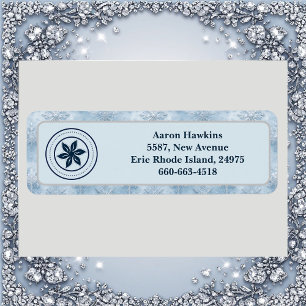 Personalisiertes Logo Eisblauer Frost-Schneeflocke