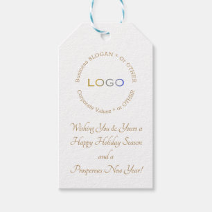 Personalisiertes Logo Foto Gold Business Holiday Geschenkanhänger