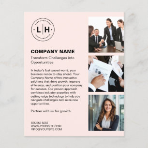 Personalisiertes Logo Foto Moderne Geschäftswelt Flyer