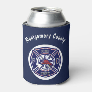 Personalisiertes Logo für das Blue Firefighter-Ab Dosenkühler
