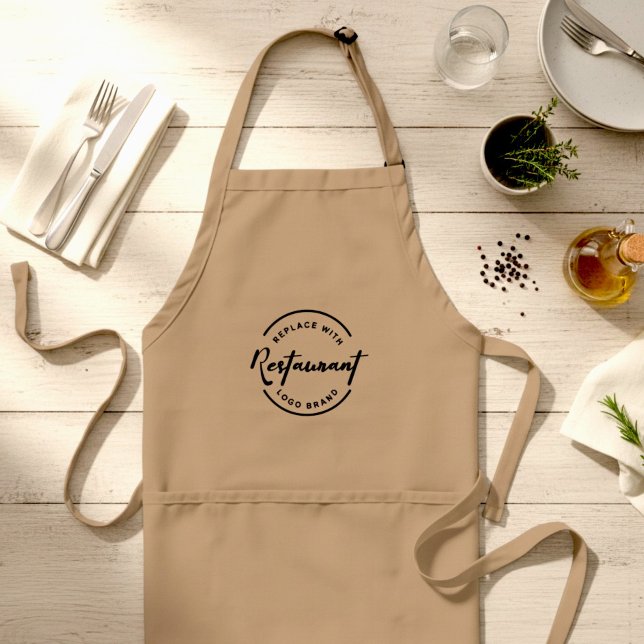 Personalisiertes Logo für Restaurants, Cafés, Bäck Schürze (Custom logo on apron for restaurant business.)