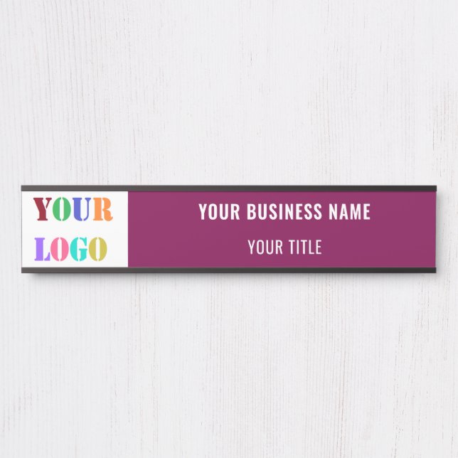 Personalisiertes Logo für Unternehmen Türschild (Vorderseite )