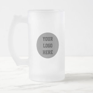 Personalisiertes Logo Geschäft Unternehmens Schrif Mattglas Bierglas