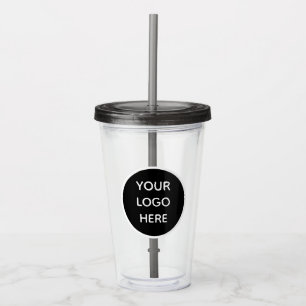 Personalisiertes Logo Geschäft Unternehmensschrift Acryltrinkbecher