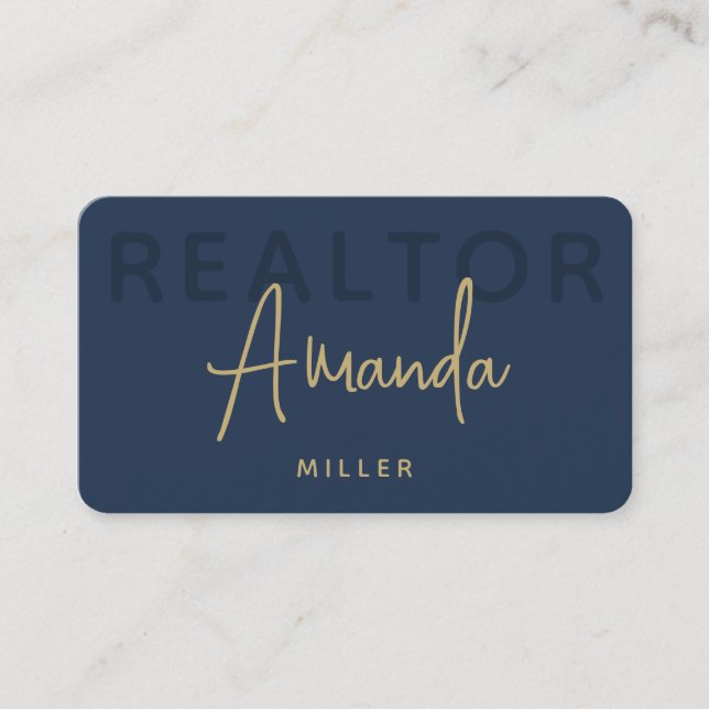 Personalisiertes Logo Realtor Broker Real Anwesen  Visitenkarte (Vorderseite)
