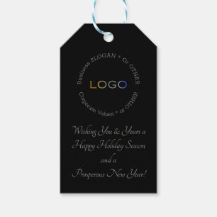 Personalisiertes Logo Schwarz Silberner Unternehme Geschenkanhänger