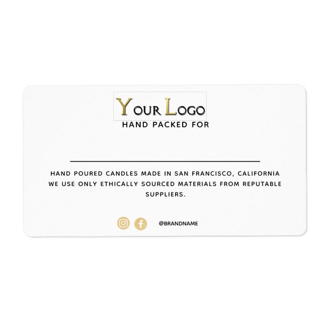 Personalisiertes Logo Social Media White Shipping (Vorne)