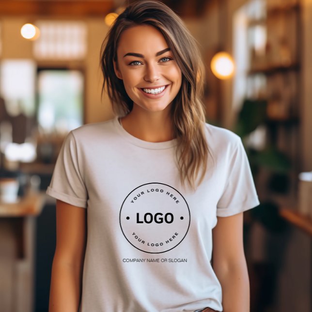 Personalisiertes Logo T-Shirt (Create your own custom logo and slogan business t-shirt by MINTIC DESIGN STUDIO)