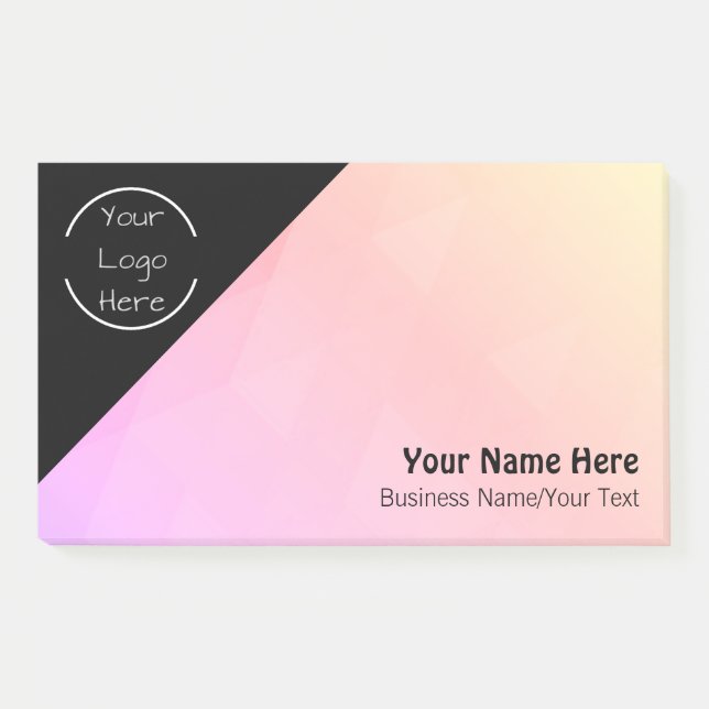 Personalisiertes Logo - Textnotizen Post-it Klebezettel (Vorderseite)