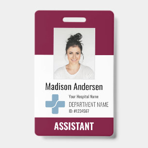 Personalisiertes Logo und Foto-ID des Krankenhause Ausweis
