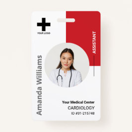 Personalisiertes Logo und Foto-ID des Krankenhause Ausweis