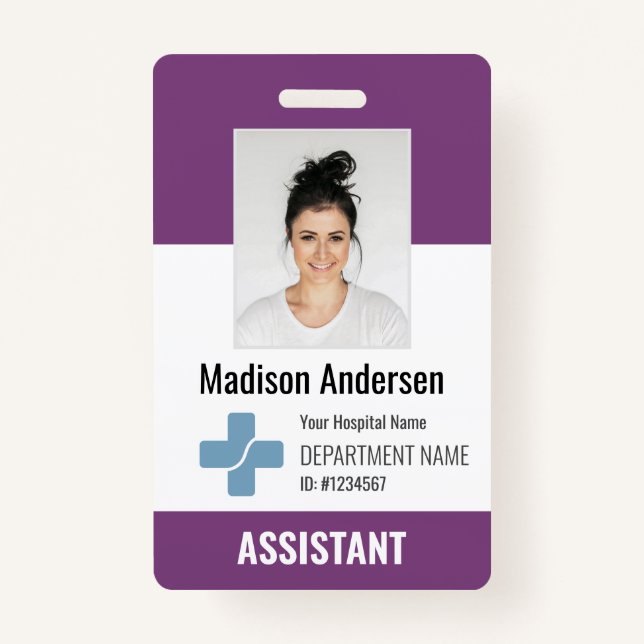 Personalisiertes Logo und Foto-ID des Krankenhause Ausweis (Vorderseite)