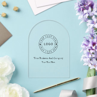 Personalisiertes Logo und Text Acryleinladungen
