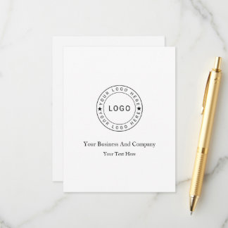 Personalisiertes Logo und Text Begleitkarte