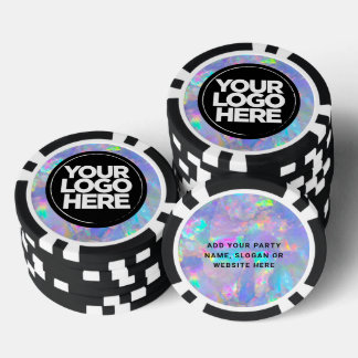 Personalisiertes Logo und Text Holografischer Rege Pokerchips